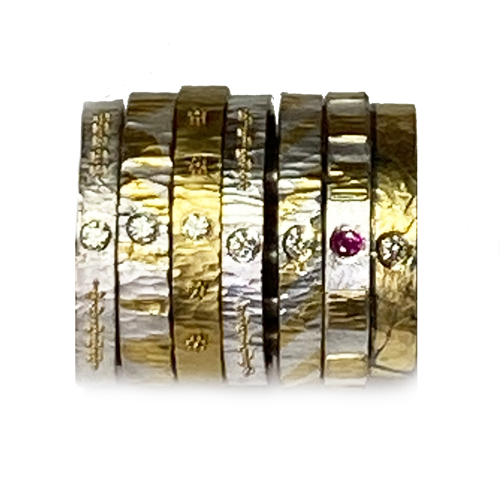 Rings 24k,22k,18k,Sterling silver and diamonds